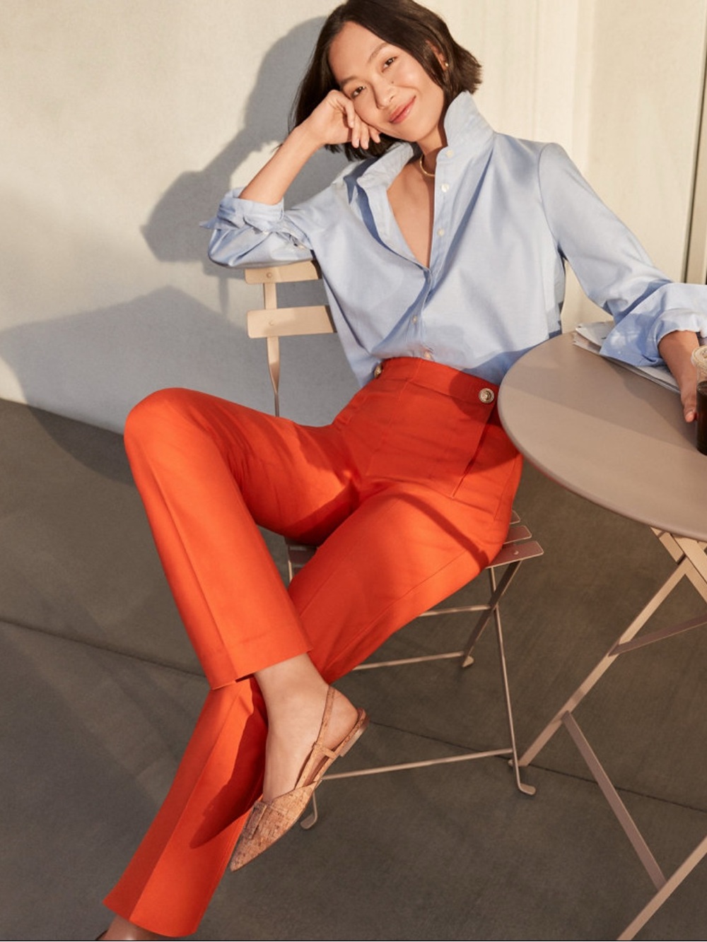 Coastal Chic Sailor Pants Nautical High Rise Straight Leg Quiet Luxur
